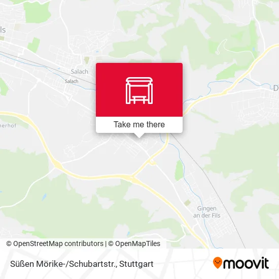 Карта Süßen Mörike-/Schubartstr.