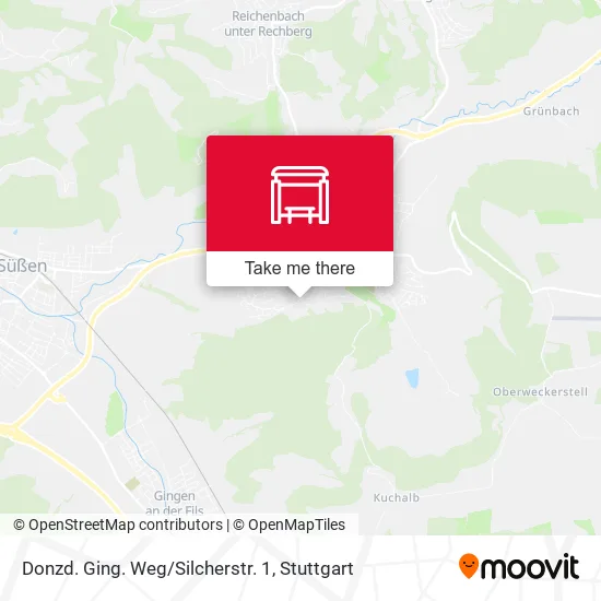 Карта Donzd. Ging. Weg/Silcherstr. 1