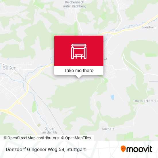Donzdorf Gingener Weg 58 map