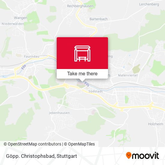 Göpp. Christophsbad map