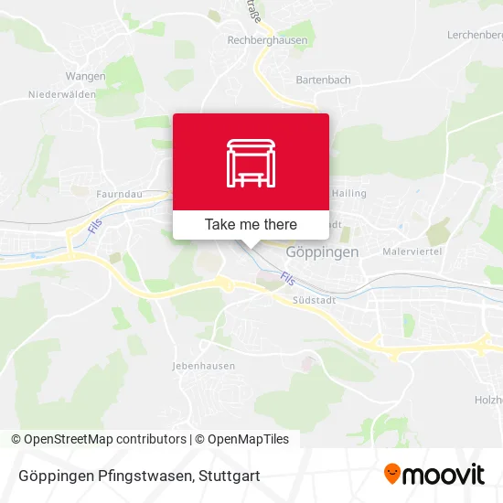 Карта Göppingen Pfingstwasen