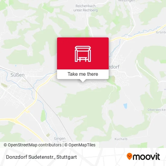 Карта Donzdorf Sudetenstr.