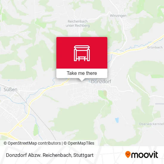 Карта Donzdorf Abzw. Reichenbach