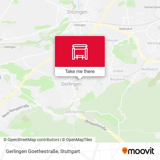 Gerlingen Goethestraße map