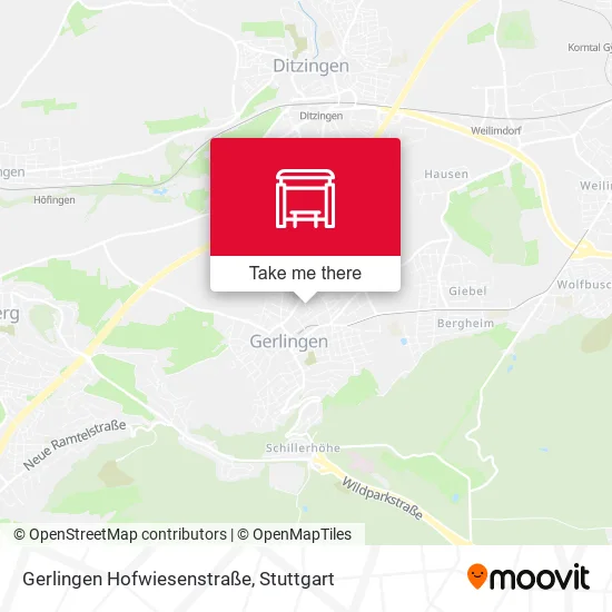 Карта Gerlingen Hofwiesenstraße