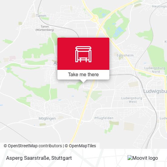 Карта Asperg Saarstraße