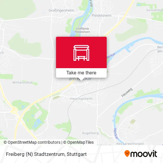 Карта Freiberg (N) Stadtzentrum