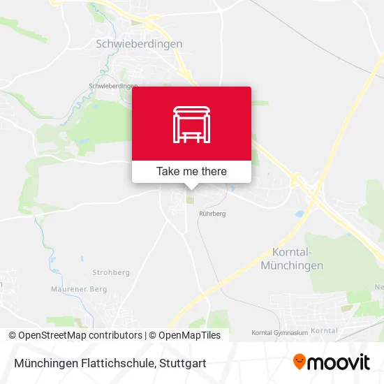 Карта Münchingen Flattichschule
