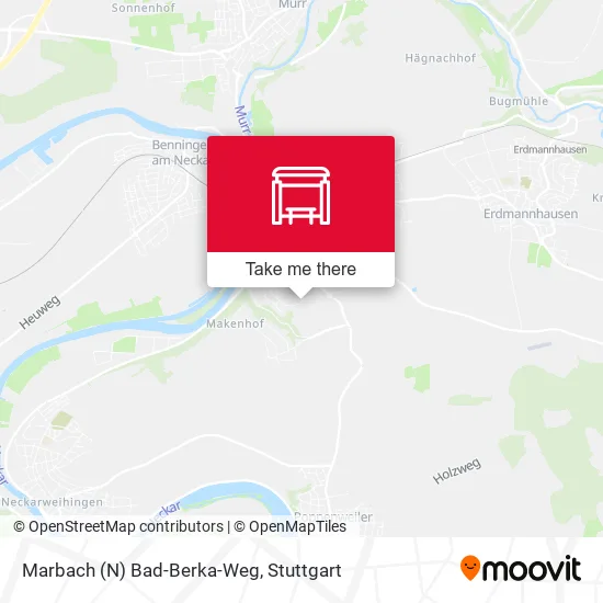 Карта Marbach (N) Bad-Berka-Weg