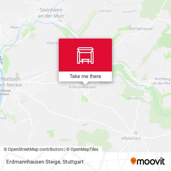 Erdmannhausen Steige map