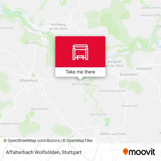Карта Affalterbach Wolfsölden