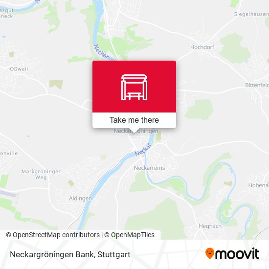 Neckargröningen Bank map