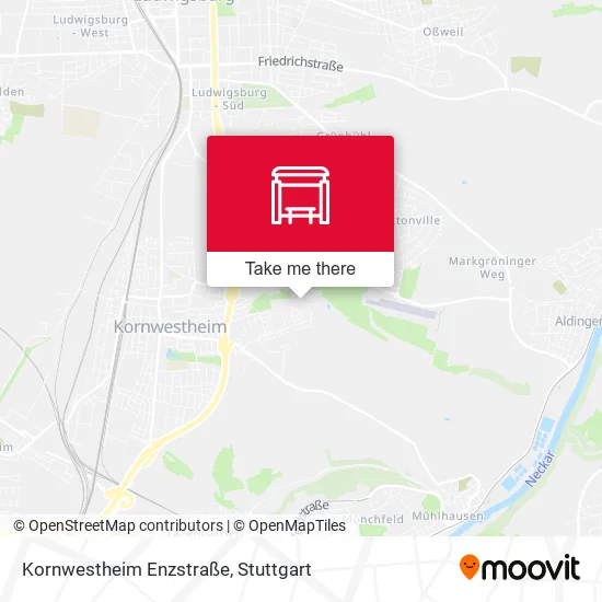Карта Kornwestheim Enzstraße