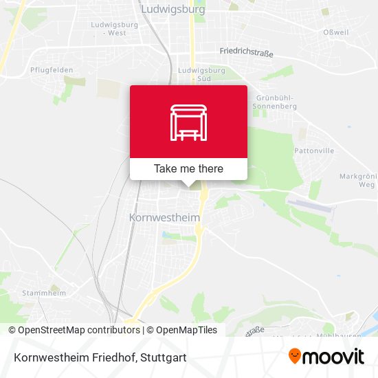 Kornwestheim Friedhof map