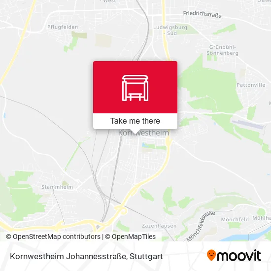 Карта Kornwestheim Johannesstraße