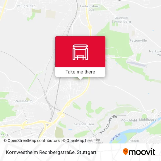 Карта Kornwestheim Rechbergstraße