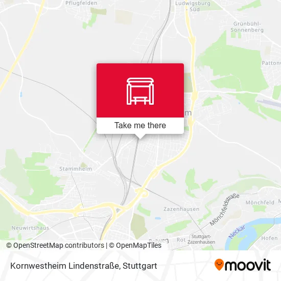 Карта Kornwestheim Lindenstraße