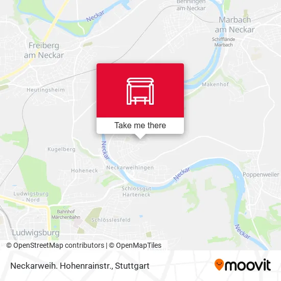 Neckarweih. Hohenrainstr. map