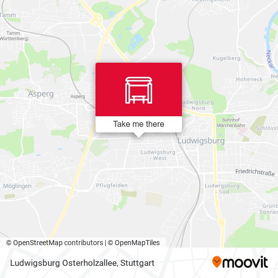 Ludwigsburg Osterholzallee map