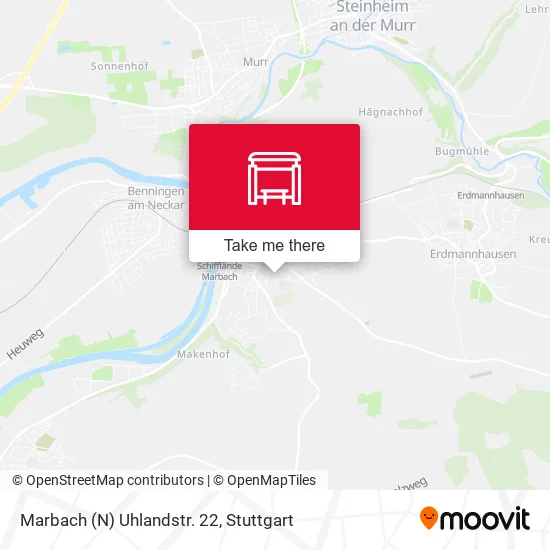 Карта Marbach (N) Uhlandstr. 22