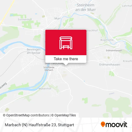 Карта Marbach (N) Hauffstraße 23