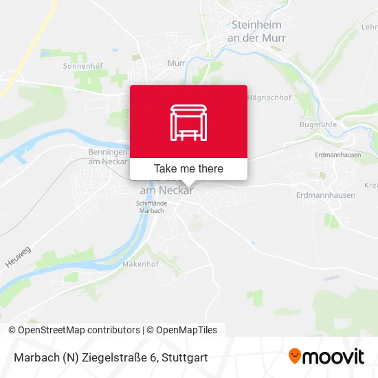 Карта Marbach (N) Ziegelstraße 6
