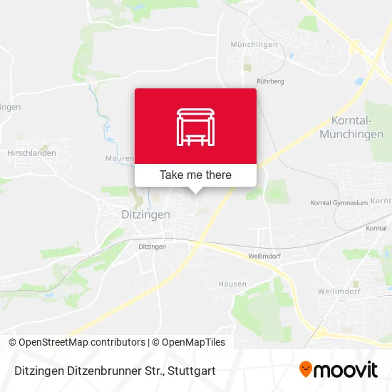 Карта Ditzingen Ditzenbrunner Str.