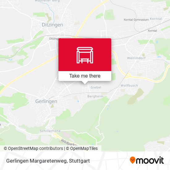 Gerlingen Margaretenweg map