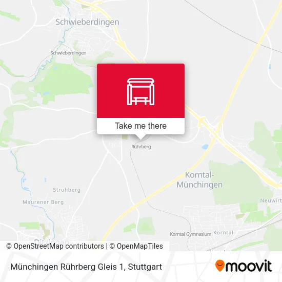 Карта Münchingen Rührberg Gleis 1
