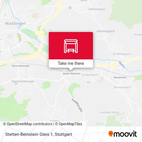 Карта Stetten-Beinstein Gleis 1