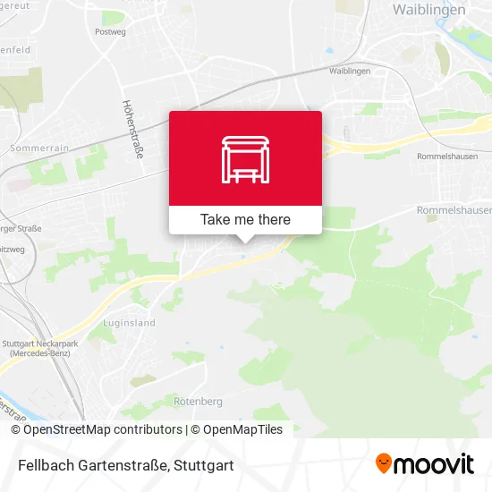 Карта Fellbach Gartenstraße