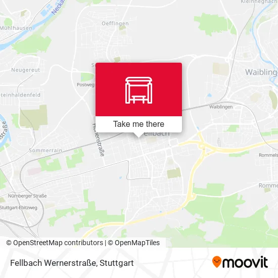 Карта Fellbach Wernerstraße