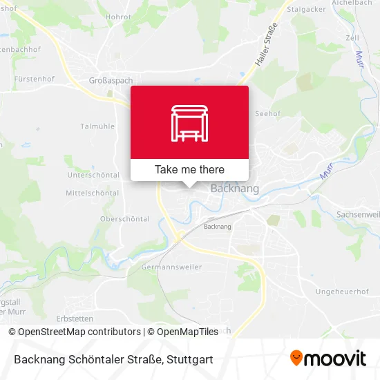 Карта Backnang Schöntaler Straße