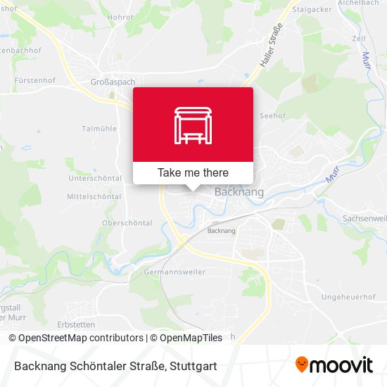Backnang Schöntaler Straße map