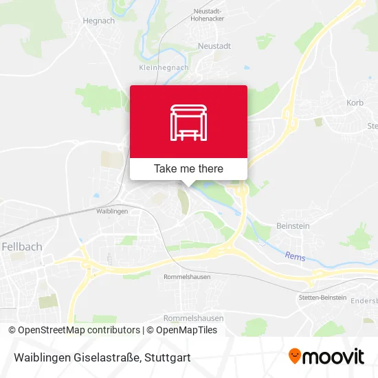 Карта Waiblingen Giselastraße