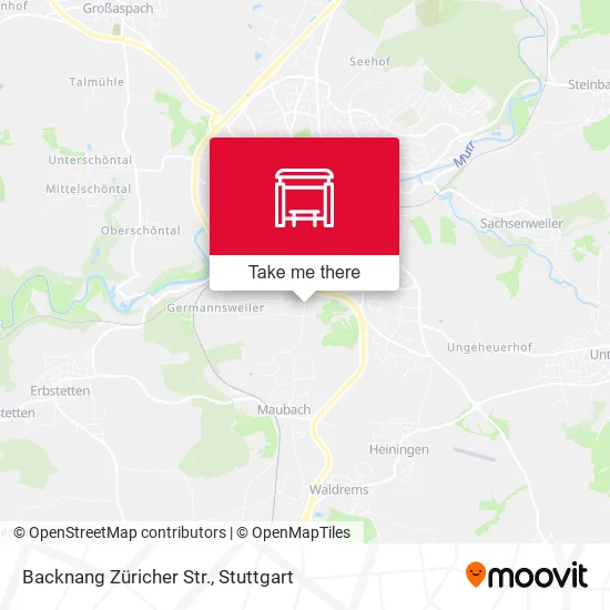 Карта Backnang Züricher Str.