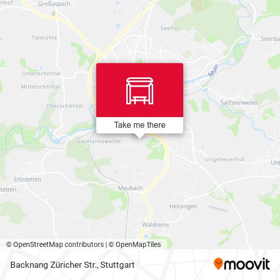 Карта Backnang Züricher Str.