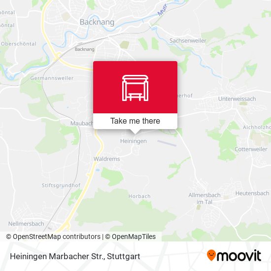 Карта Heiningen Marbacher Str.