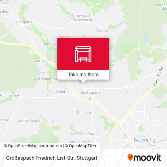 Großaspach Friedrich-List-Str. map