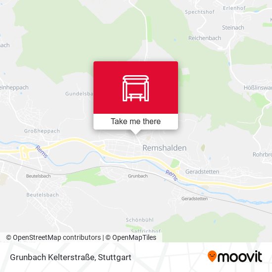 Grunbach Kelterstraße map