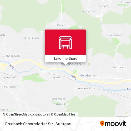 Карта Grunbach Schorndorfer Str.