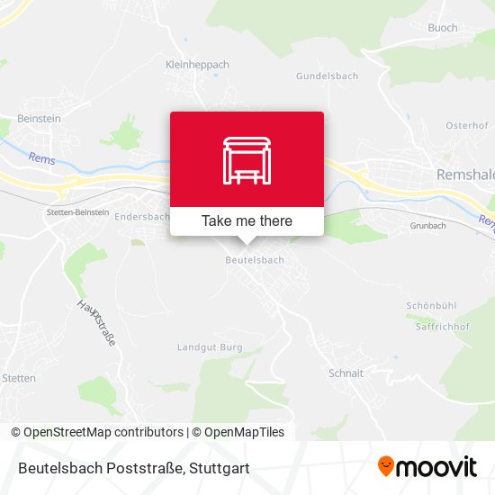 Beutelsbach Poststraße map