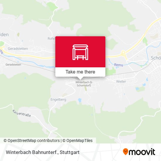 Winterbach Bahnunterf. map