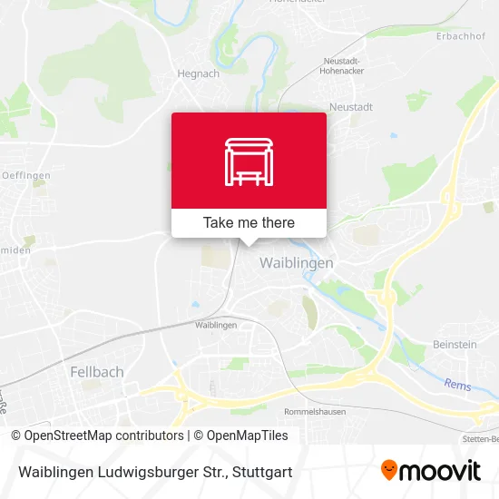 Карта Waiblingen Ludwigsburger Str.