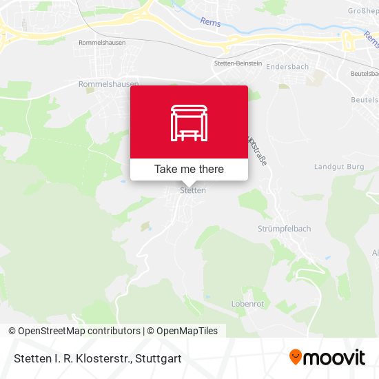 Карта Stetten I. R. Klosterstr.