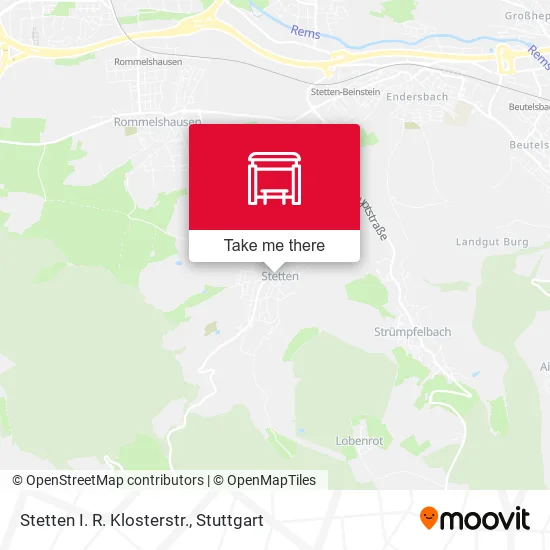 Карта Stetten I. R. Klosterstr.