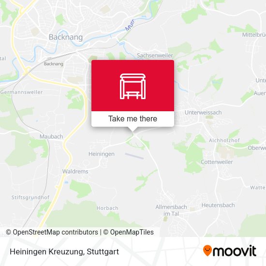 Карта Heiningen Kreuzung