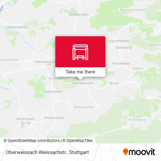 Карта Oberweissach Weissachstr.