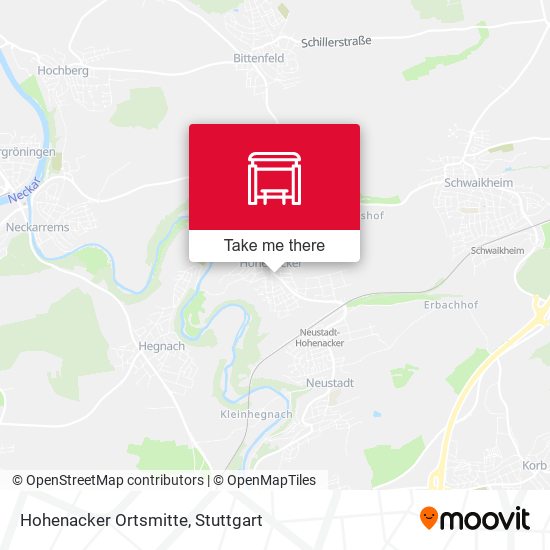 Карта Hohenacker Ortsmitte