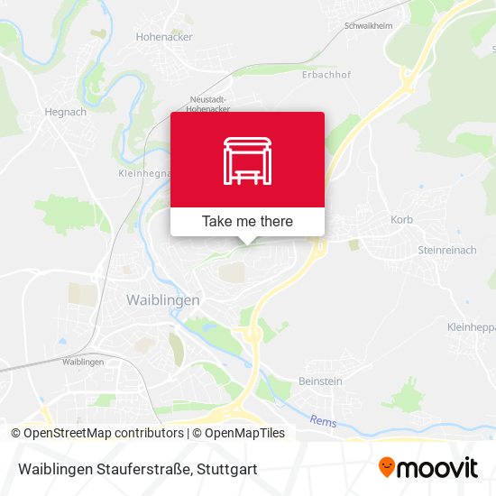 Waiblingen Stauferstraße map